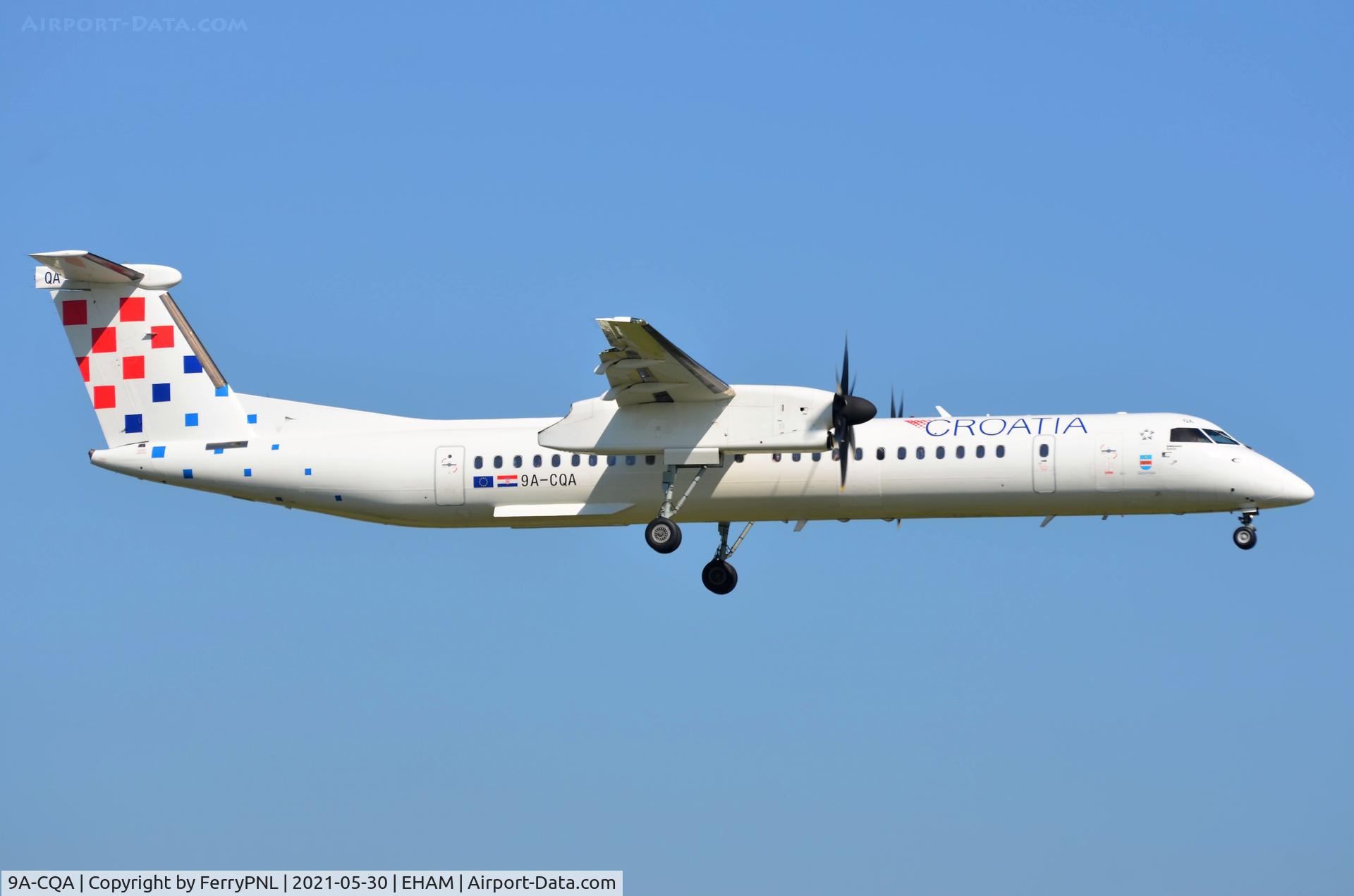 9A-CQA, 2008 De Havilland Canada DHC-8-402Q Dash 8 C/N 4205, Croatia DHC8 was the only turbo-prop this morning in AMS