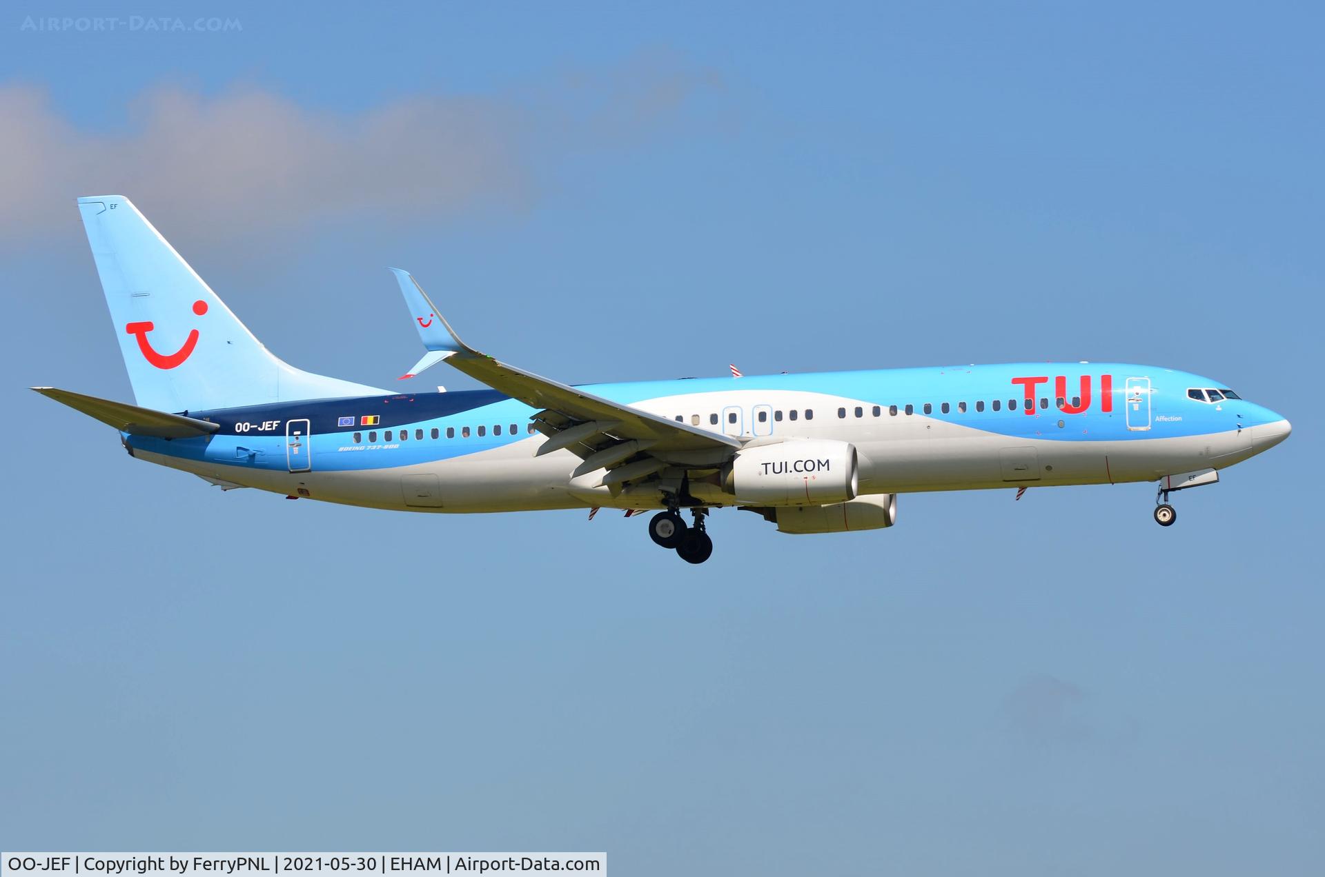 OO-JEF, 2014 Boeing 737-8K5 C/N 44271, TUI Belgium B738 operating out of AMS today