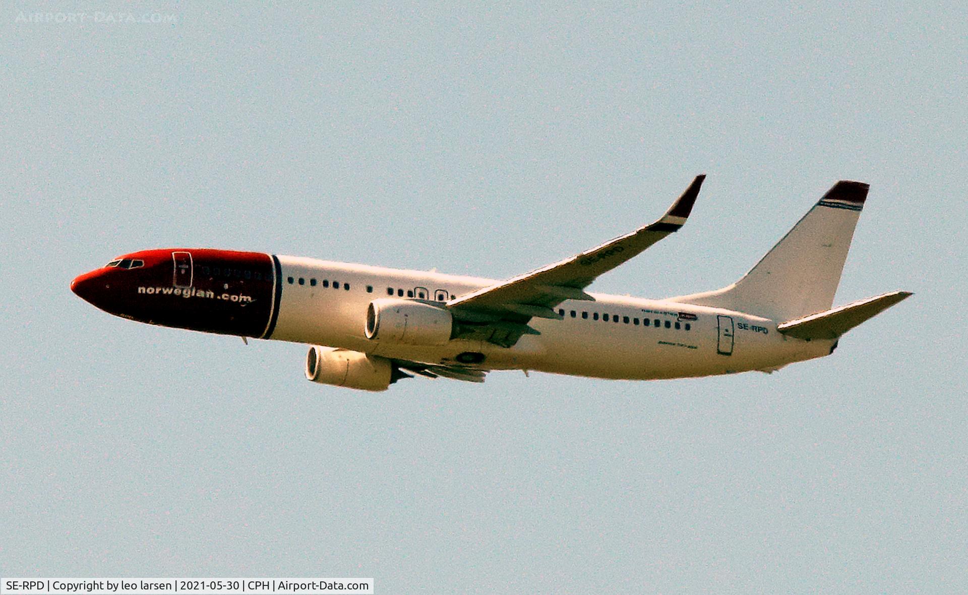 SE-RPD, 2016 Boeing 737-8JP C/N 41152, Copenhagen 30.5.2021