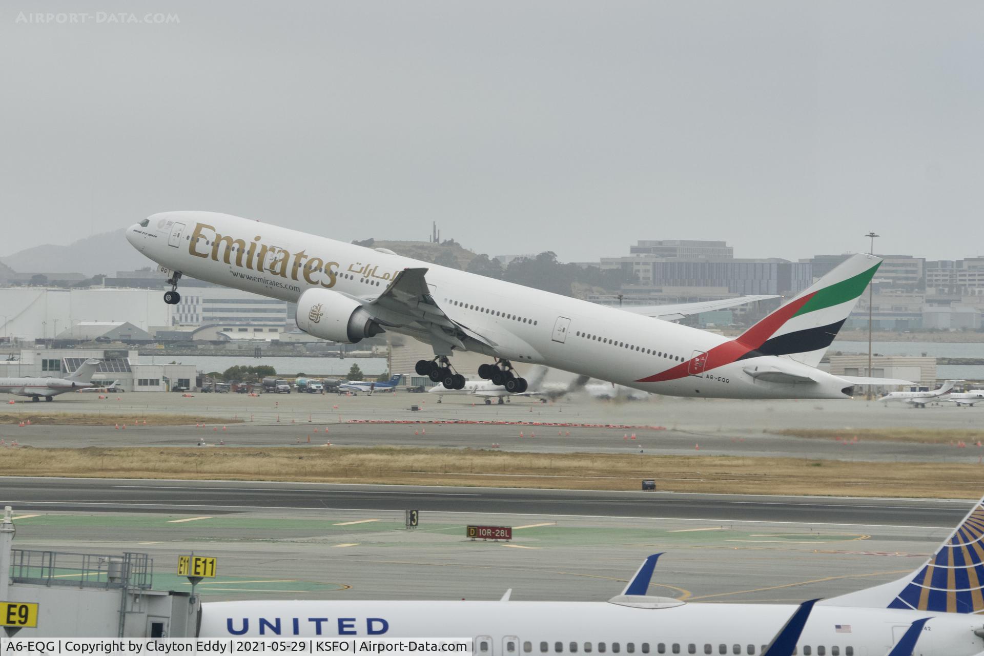 A6-EQG, 2017 Boeing 777-31H/ER C/N 42352, Skyterrace SFO 2021.