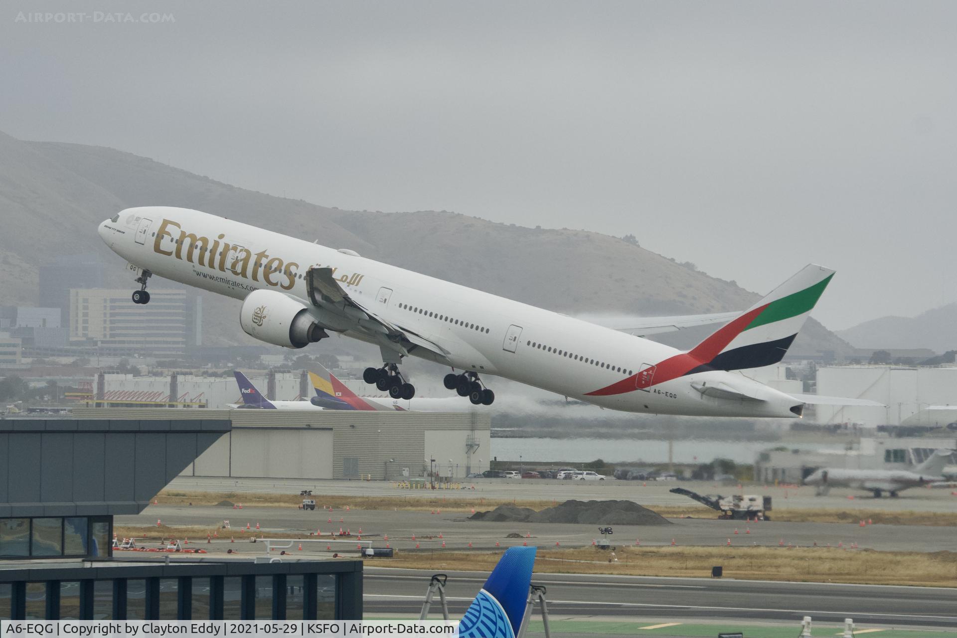 A6-EQG, 2017 Boeing 777-31H/ER C/N 42352, Skyterrace SFO 2021.