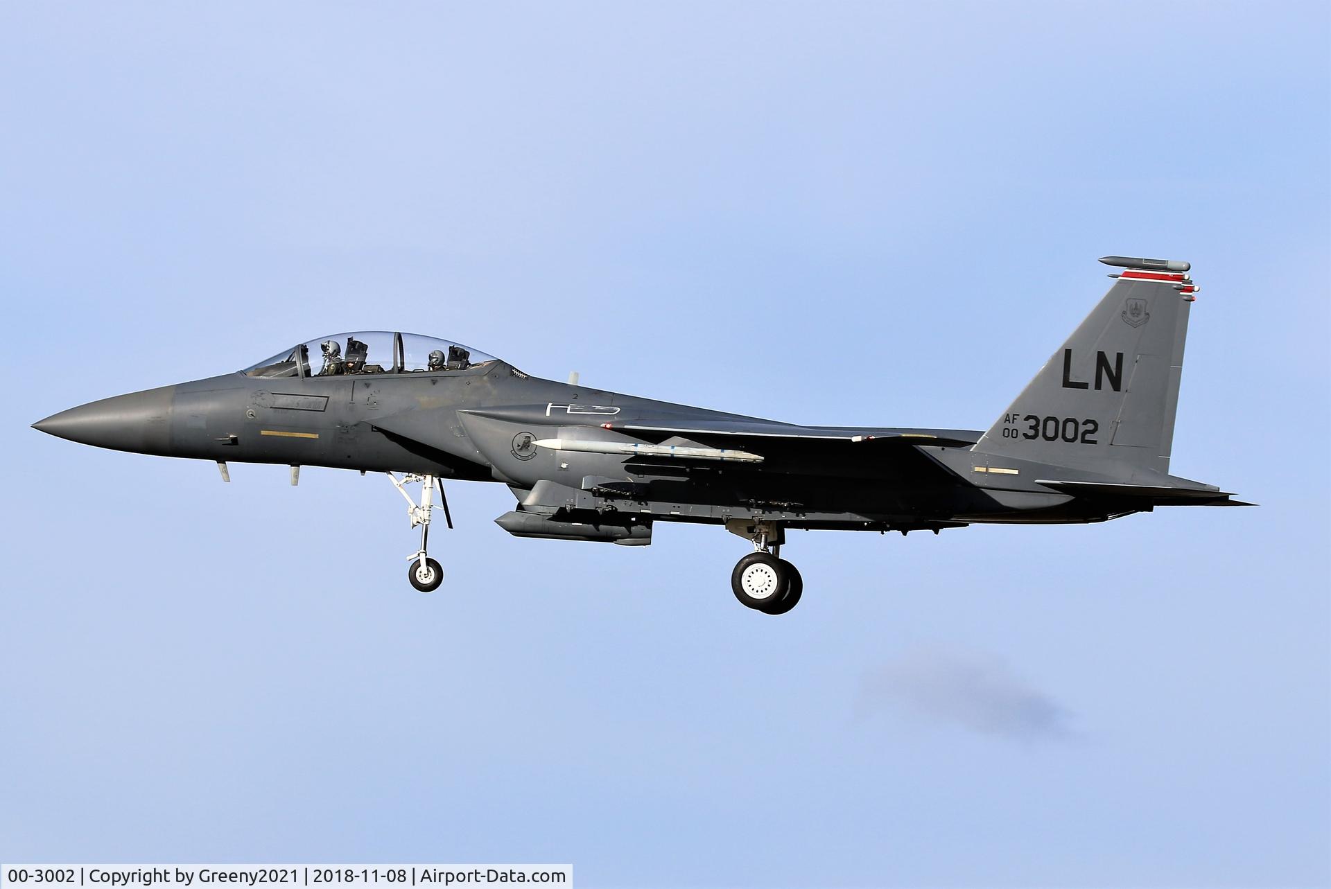 00-3002, 2000 McDonnell Douglas F-15E Strike Eagle C/N 1368/E229, Lakenheath