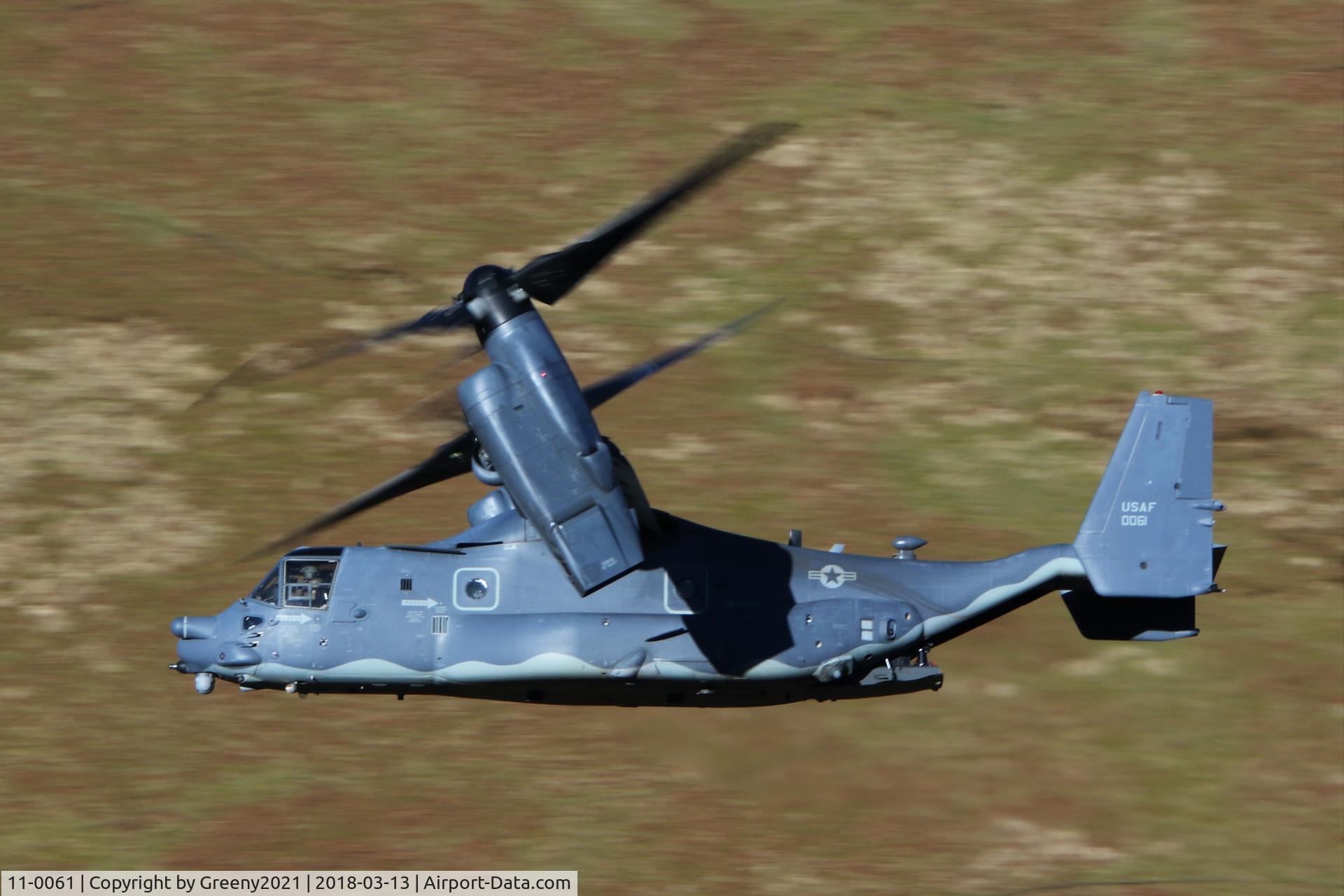 11-0061, 2011 Bell-Boeing CV-22B Osprey C/N D1041, mach loop