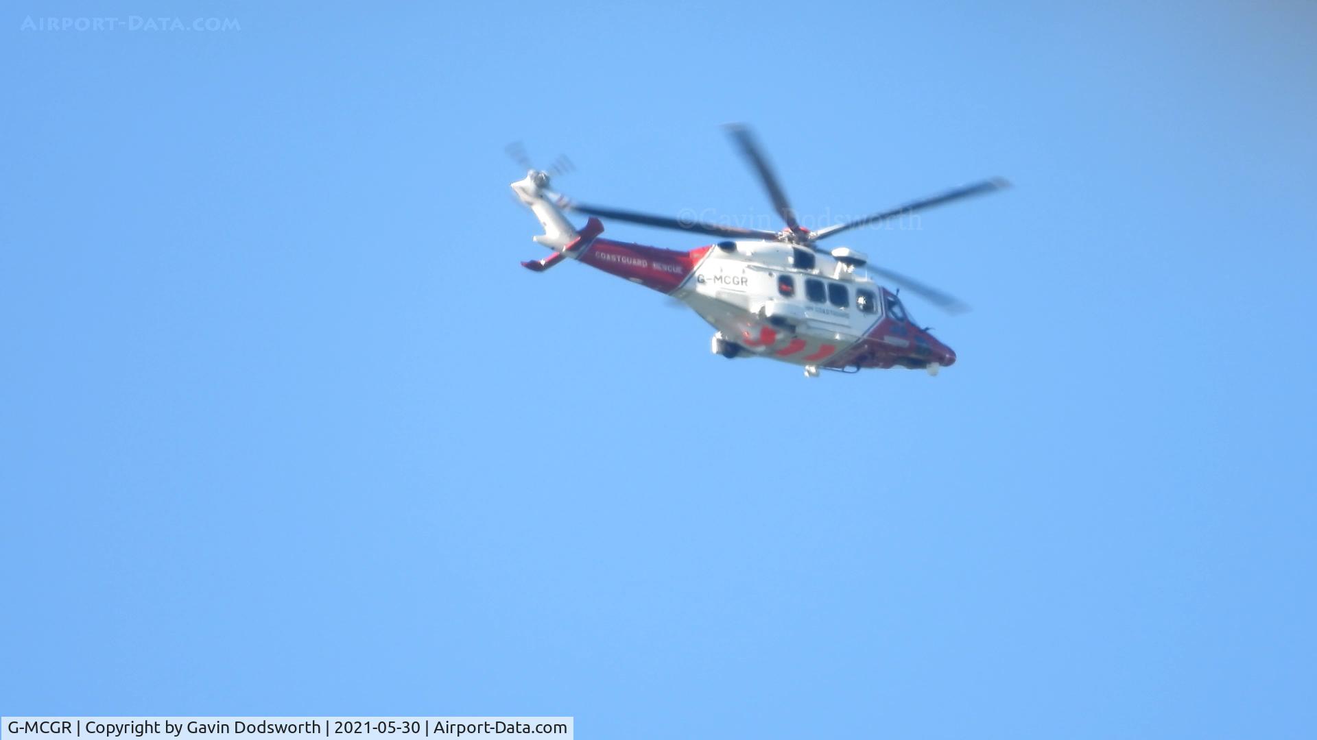 G-MCGR, 2014 AgustaWestland AW189 C/N 92004, Coastguard 199 over Darlington on Sunday 30th May 2021