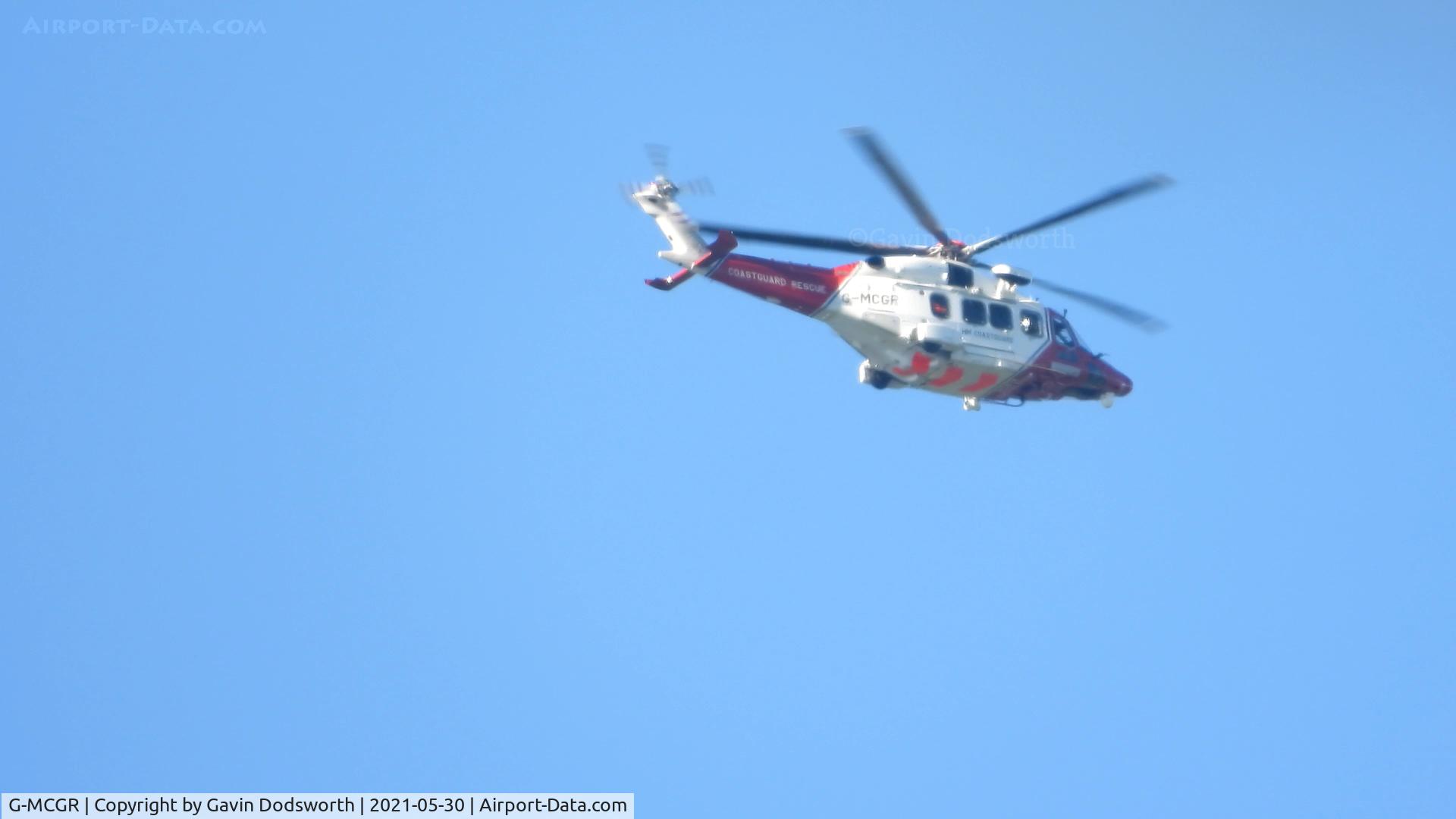 G-MCGR, 2014 AgustaWestland AW189 C/N 92004, Coastguard 199 over Darlington on Sunday 30th May 2021