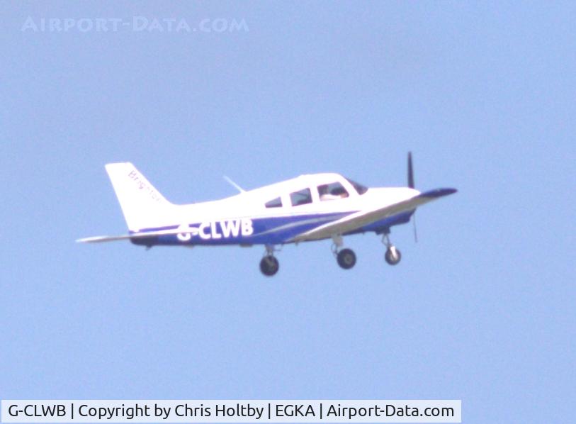 G-CLWB, 2010 Piper PA-28-161 Cherokee Warrior III C/N 2842353, Taking off from Shoreham Airport, Sussex