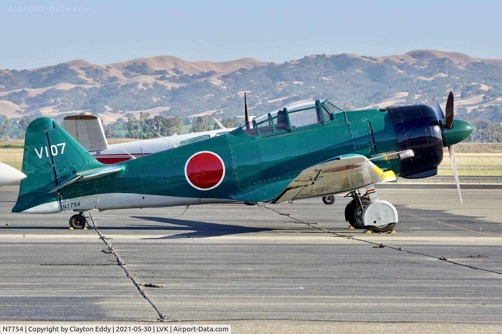 N7754, 1952 Canadian Car & Foundry Harvard MK IV C/N CCF4-215, Livermore Airport California 2021.