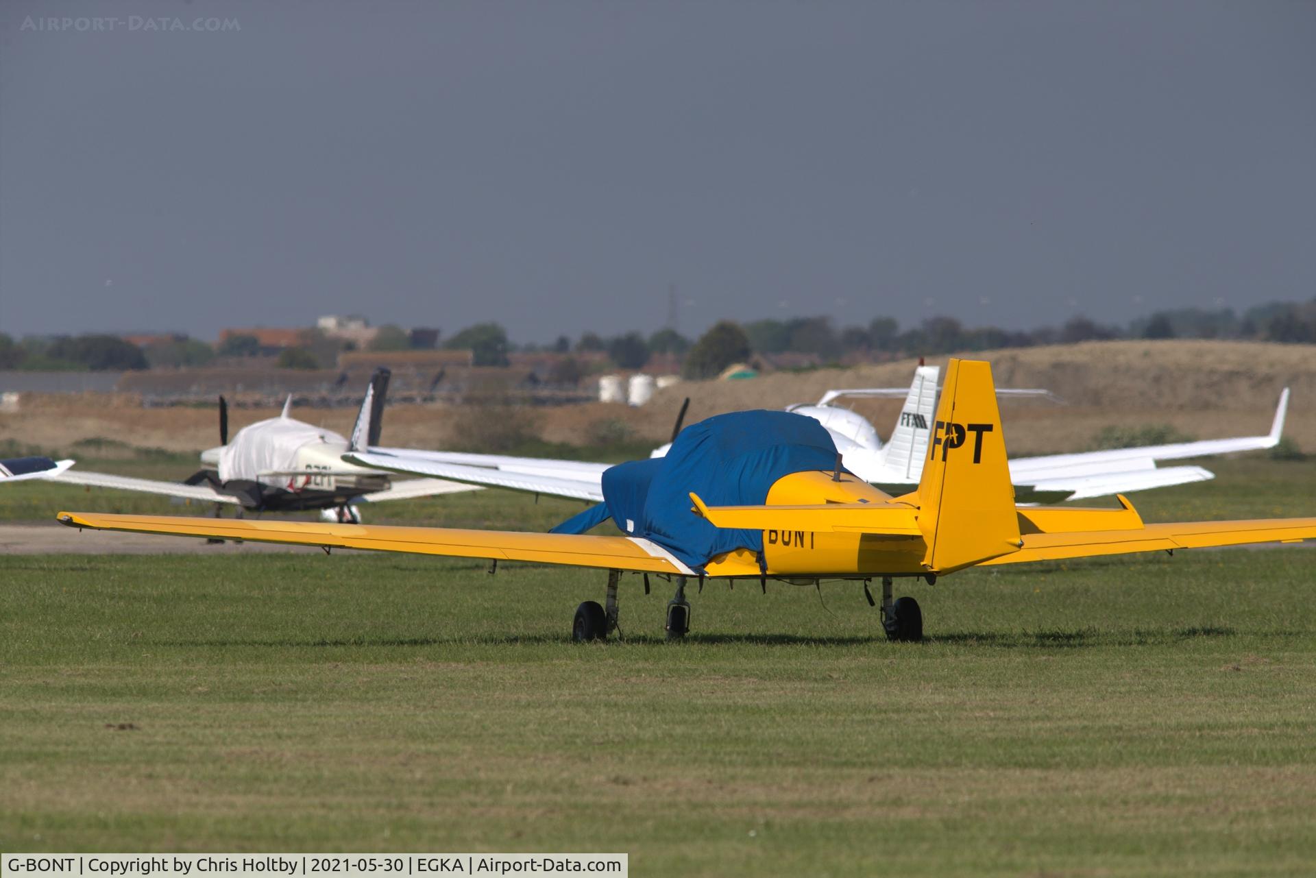 G-BONT, 1988 Slingsby T-67M Firefly Mk.II C/N 2054, Parked at Shoreham Airport, Sussex. Note change of livery.