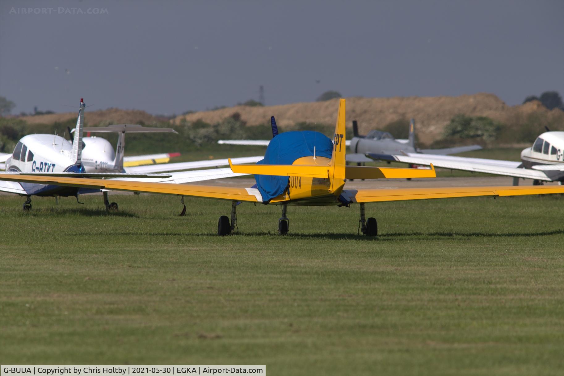 G-BUUA, 1993 Slingsby T-67M Firefly Mk2 C/N 2111, Parked at Shoreham Airport, Sussex