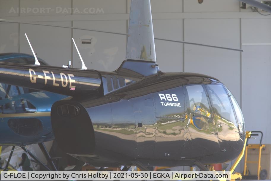 G-FLOE, 2015 Robinson R66 Turbine C/N 0631, In the hangar at Shoreham Airport, Sussex