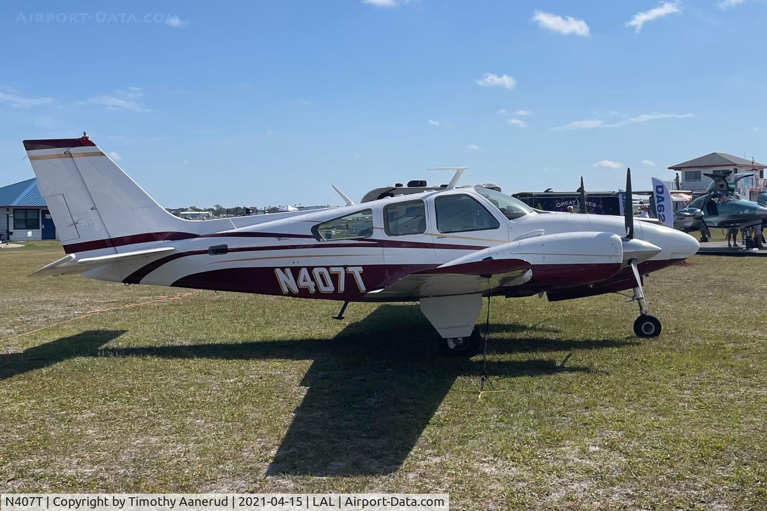 N407T, 1966 Beech C55 Baron (95-C55) C/N TE-231, 1966 Beech C55 Baron (95-C55), c/n: TE-231, Sun n Fun 2021