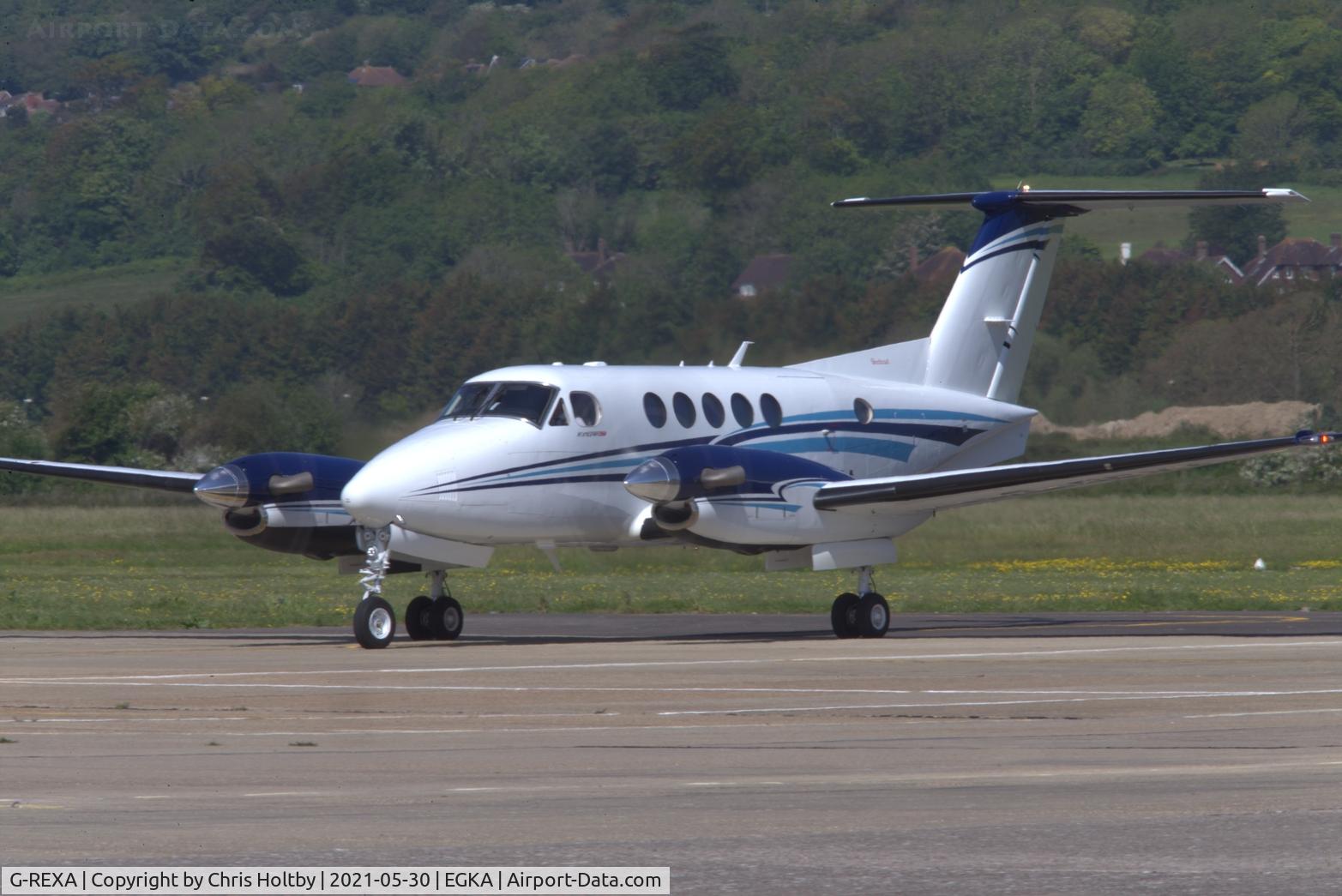 G-REXA, 2018 Beech B200GT King Air C/N BY-339, Just landed at Shoreham Airport, Sussex