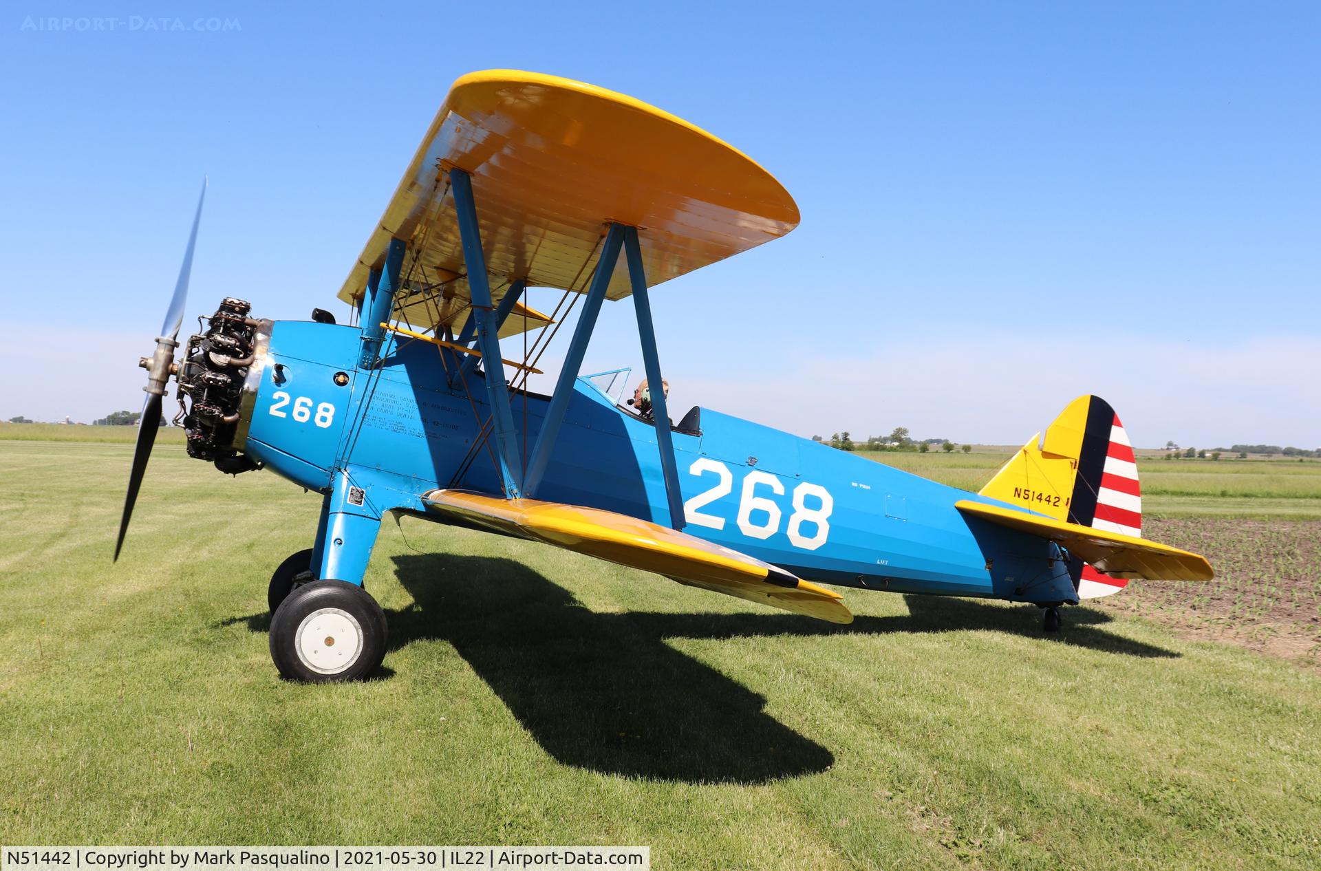 N51442, Boeing A75N1(PT17) C/N 75-4268, Stearman