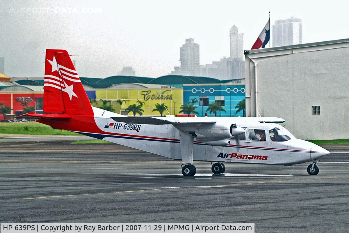 HP-639PS, Britten-Norman BN-2A-6 Islander C/N 60, HP-639PS   Britten-Norman BN-2A-6 Islander [0060] (Air Panama)  Panama-Marcos A Gelabert Int'l~HP 29/11/2007