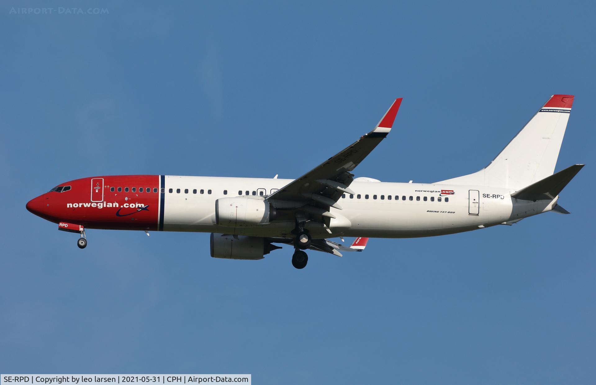 SE-RPD, 2016 Boeing 737-8JP C/N 41152, Copenhagen 31.5.2021