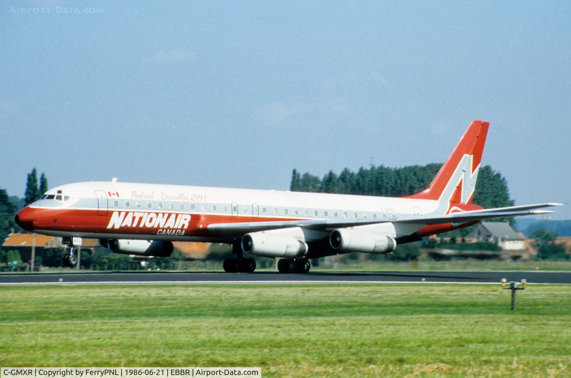 C-GMXR, 1968 Douglas DC-8-62 C/N 45925, Nationair DC8 landing on 25L
