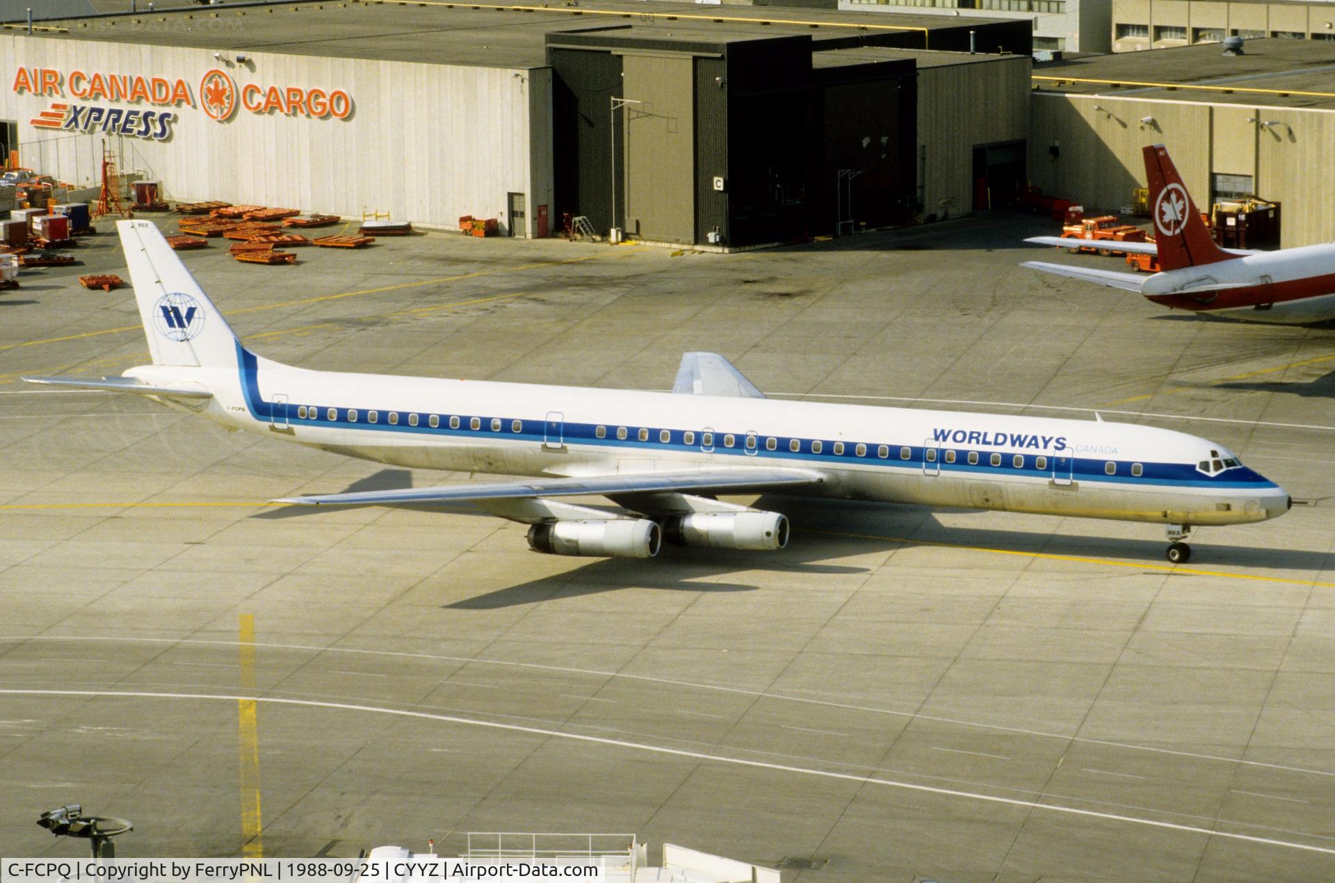C-FCPQ, 1967 Douglas DC-8-63 C/N 45928, Worldways DC-8-63 arriving in YYZ
