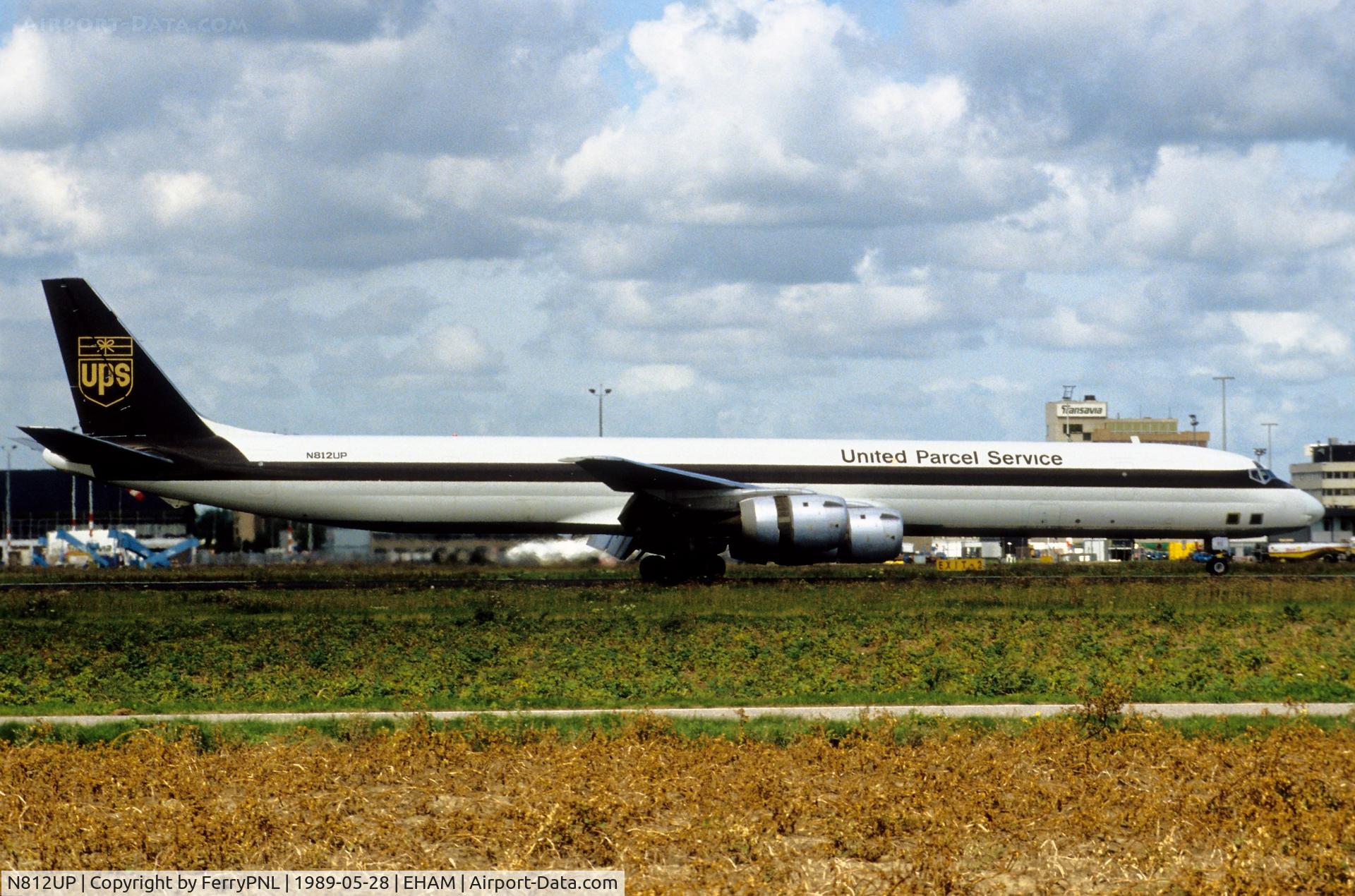 N812UP, 1970 Douglas DC-8-73F C/N 46112, Arrival of UPS DC-8-73F in AMS