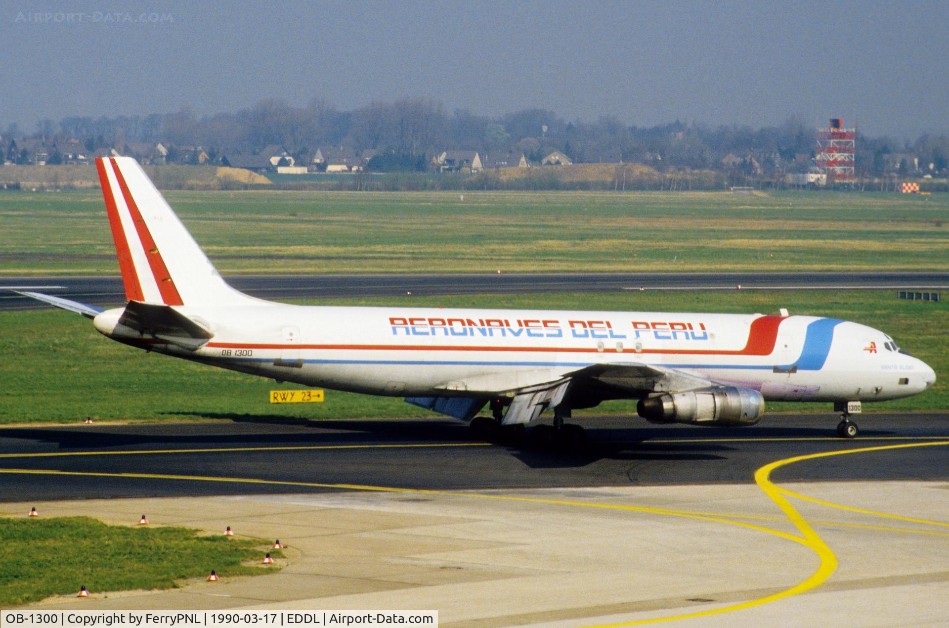 OB-1300, 1966 Douglas DC-8-54F C/N 45861, Unusual visitor in DUS: Aeronaves del Peru DC-8-54F