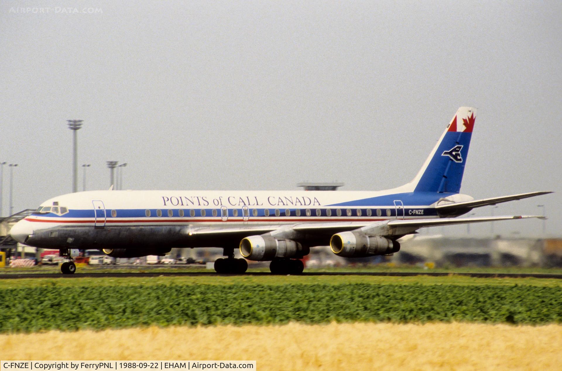 C-FNZE, 1968 Douglas DC-8-52 C/N 45985, Points of Call Canada DC-8 thundering past