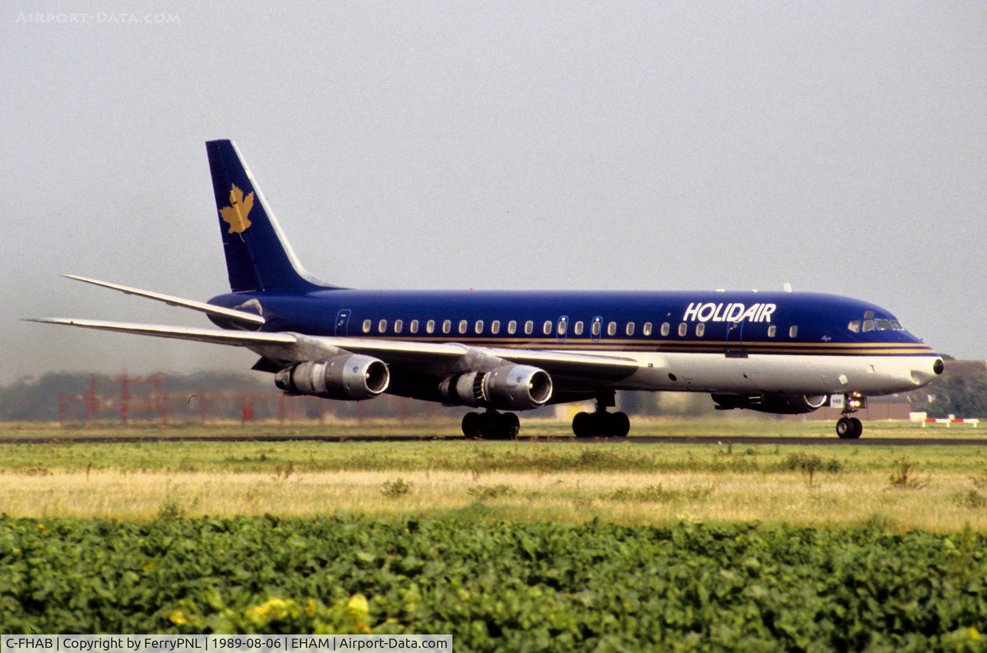 C-FHAB, 1963 Douglas DC-8-52 C/N 45658, Landing of Holidair DC-8-52