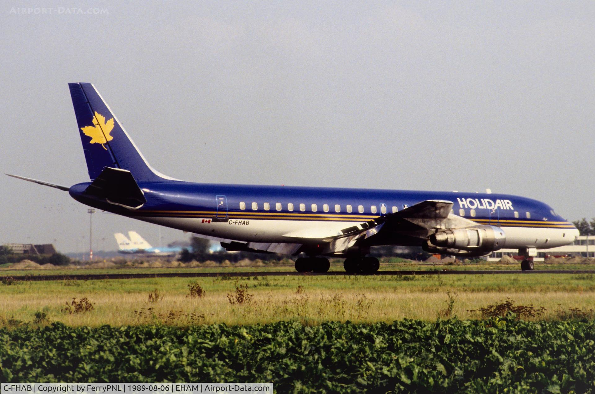 C-FHAB, 1963 Douglas DC-8-52 C/N 45658, Holidair DC-8-52 arriving in AMS