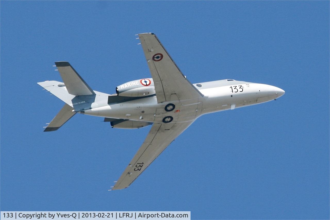 133, 1978 Dassault Falcon 10MER C/N 133, Dassault Falcon 10 MER, Climbing from rwy 26, Landivisiau Naval Air Base (LFRJ)