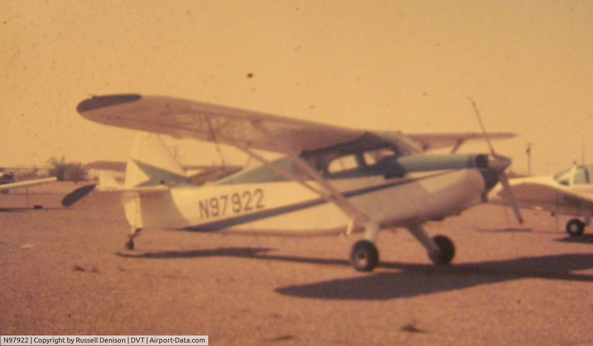N97922, 1946 Stinson 108-1 Voyager C/N 108-922, I owned this airplane in the early 1970s. Nice airplane, altitude limited by CHT. Wouldn't break in a departure stall, just flutter and drop a little then recover.