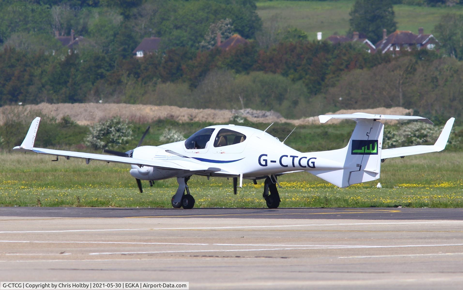 G-CTCG, 2005 Diamond DA-42 Twin Star C/N 42.046, Parked at Shoreham Airport, Sussex
