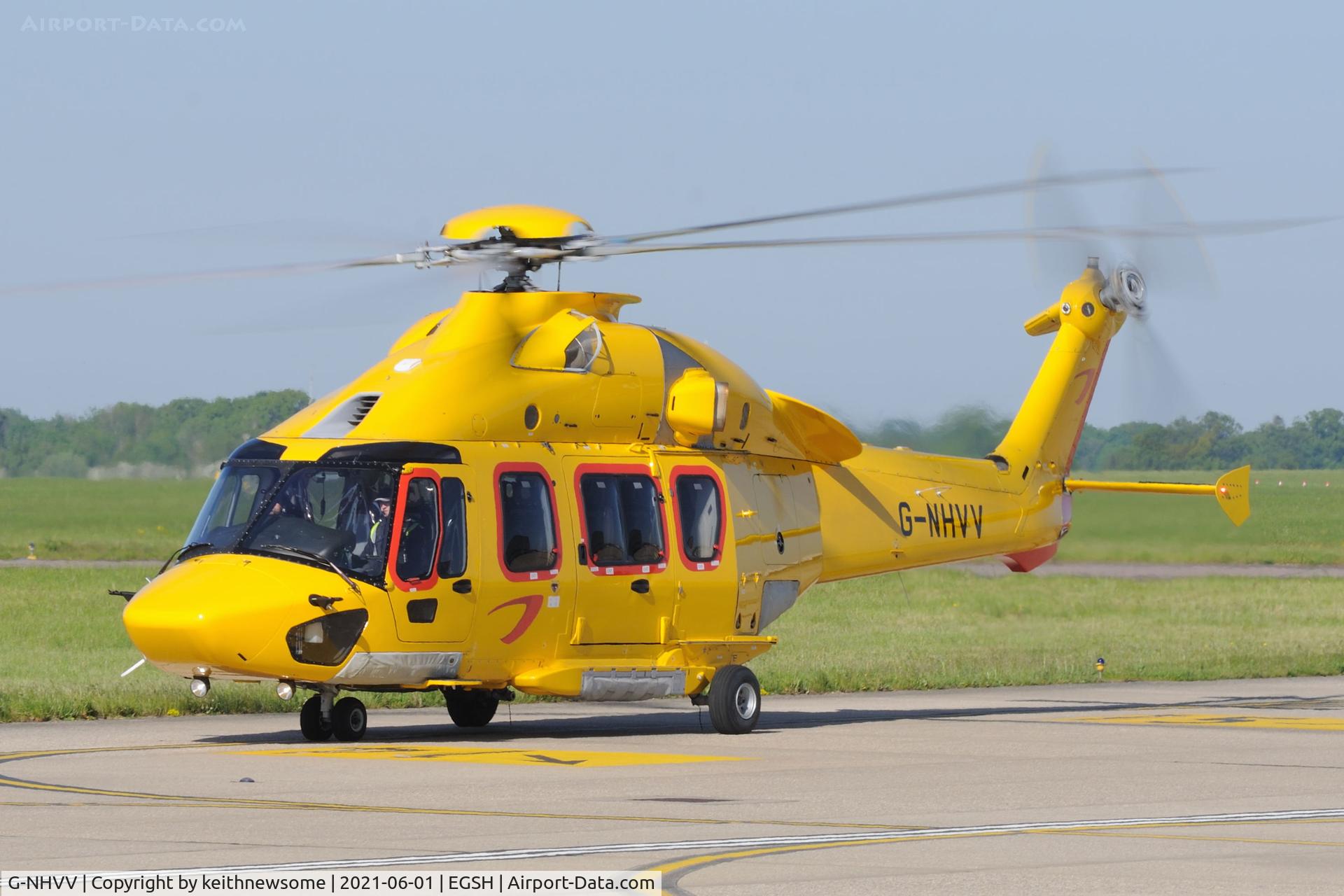 G-NHVV, 2014 Airbus Helicopters EC-175B C/N 5002, Arriving at Norwich.