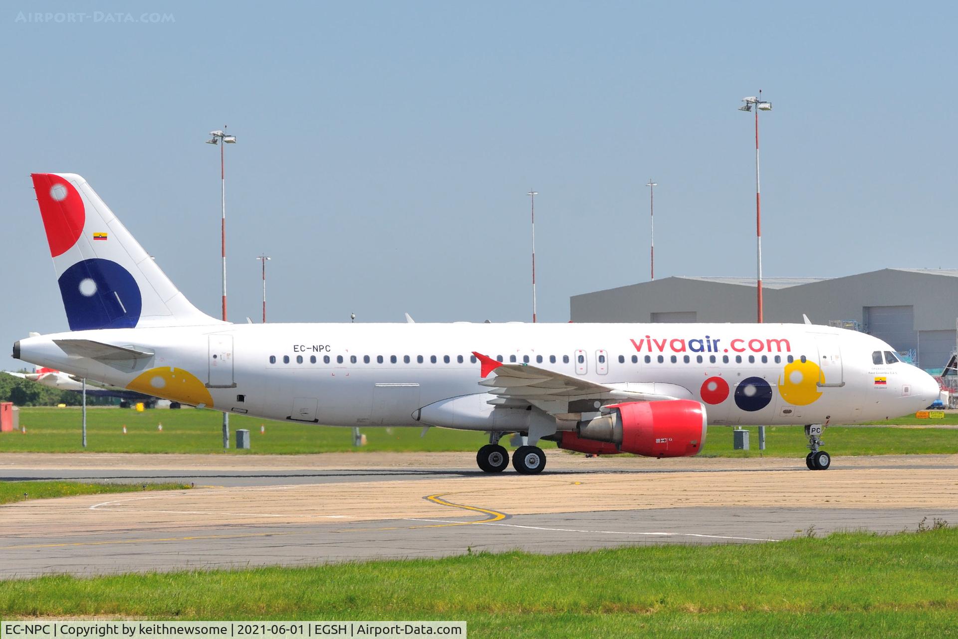 EC-NPC, 2009 Airbus A320-214 C/N 3931, Arriving at Norwich from Estonia for paintwork to Volotea Airlines.