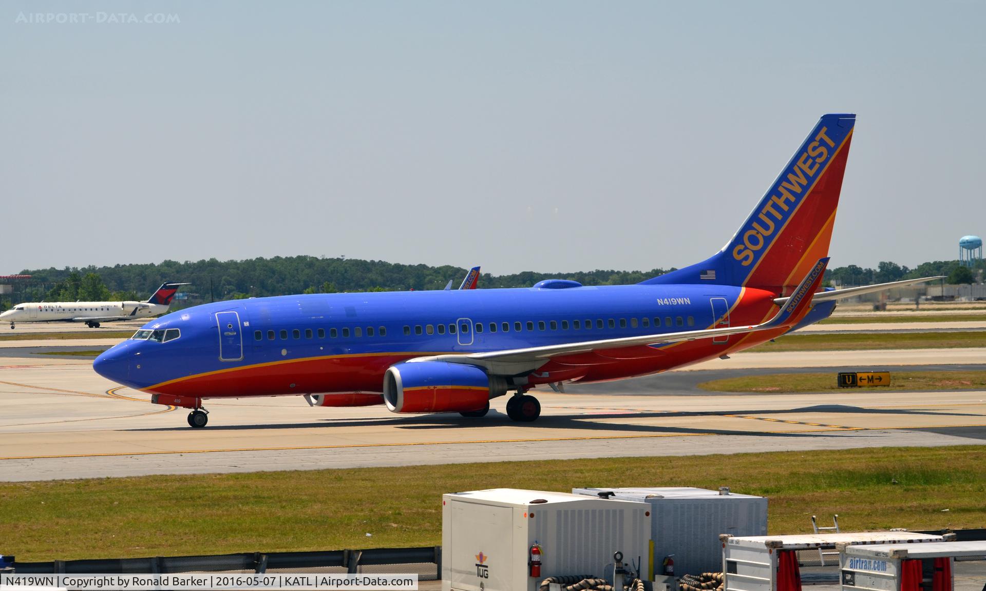 N419WN, 2001 Boeing 737-7H4 C/N 29824, Taxi Atlanta
