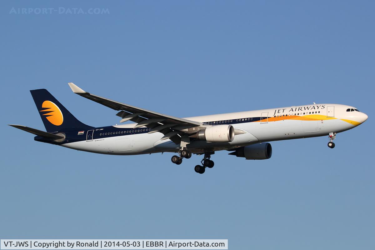VT-JWS, 2012 Airbus A330-302 C/N 1361, at bru
