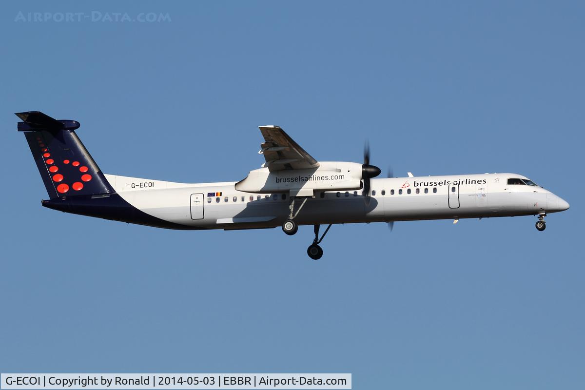 G-ECOI, 2008 De Havilland Canada DHC-8-402Q Dash 8 C/N 4224, at bru