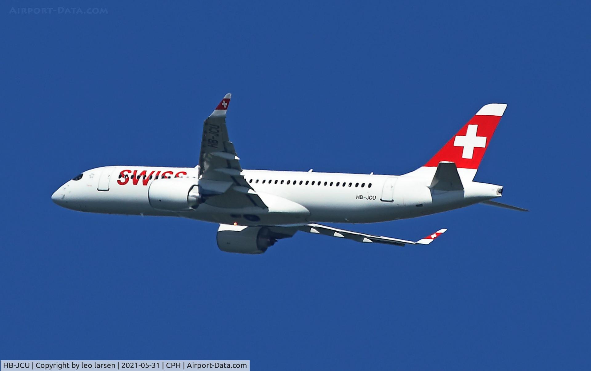 HB-JCU, 2021 Airbus A220-300 C/N 55110, Copenhagen 31.5.2021