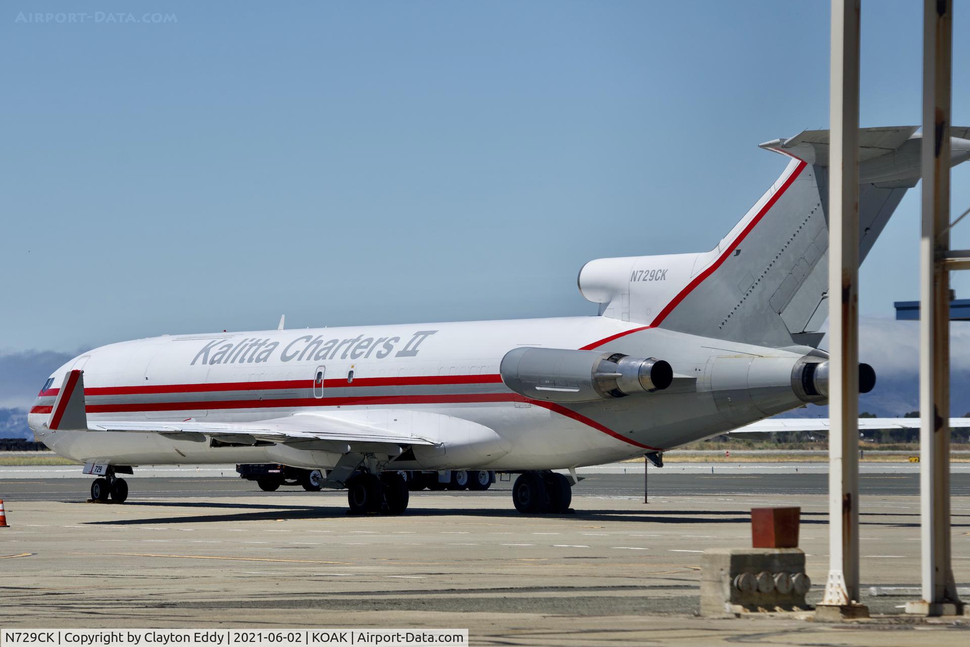 N729CK, 1982 Boeing 727-264 C/N 22982, North Field Oakland airport 2021.