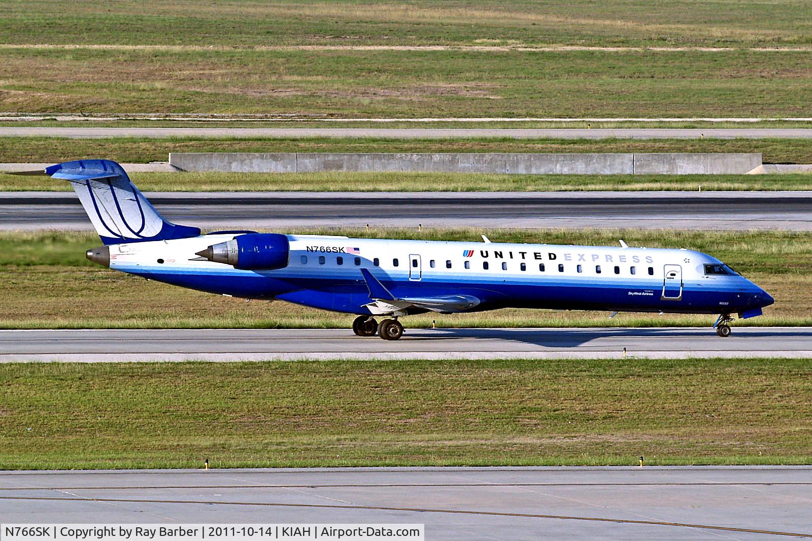 N766SK, 2005 Bombardier CRJ-702 (CL-600-2C10) Regional Jet C/N 10232, N766SK   Bombardier CRJ-700 [10232] (United Express / SkyWest) Houston-George Bush Intercontinental~N 14/10/2011