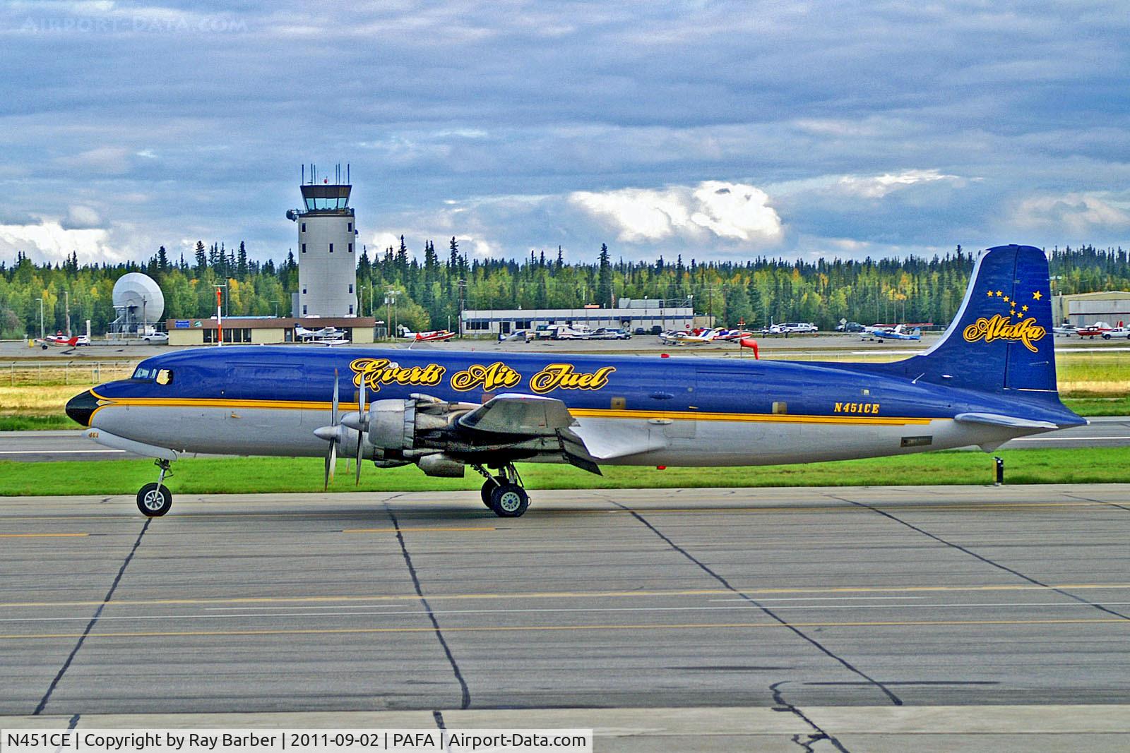 N451CE, 1953 Douglas R6D-1 (DC-6A) C/N 43712, N451CE   Douglas C-118A [43712] (Everts Air Cargo) Fairbanks Int'l~N 02/09/2011