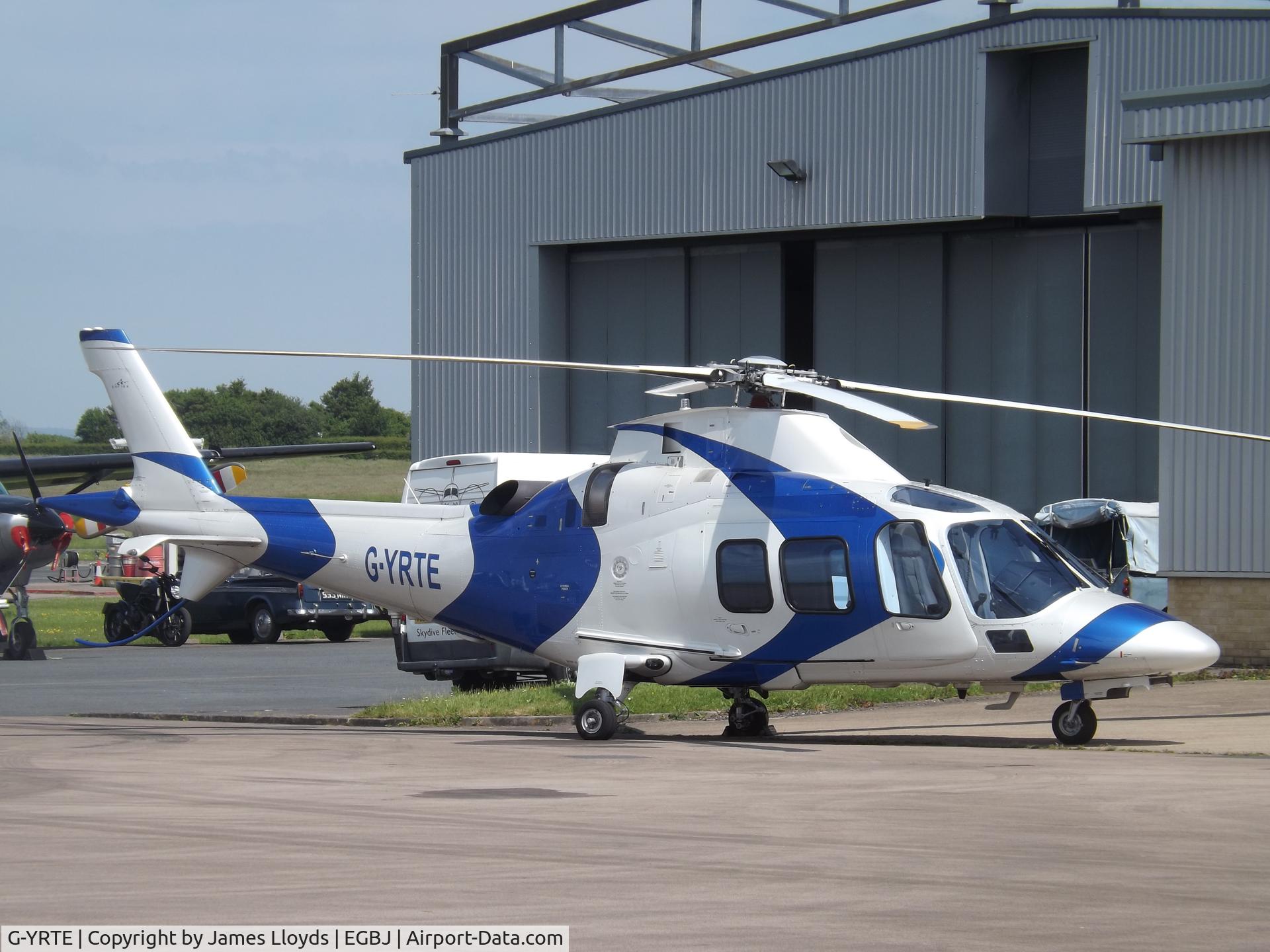 G-YRTE, 2009 Agusta A-109S Grand C/N 22133, Parked up at Gloucestershire Airport.