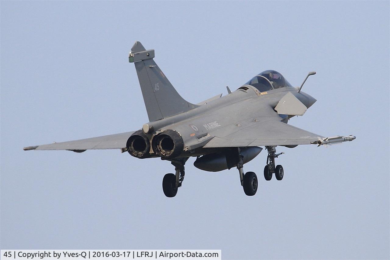 45, 2015 Dassault Rafale M C/N 45, Dassault Rafale M, On final rwy 08, Landivisiau Naval Air Base (LFRJ)