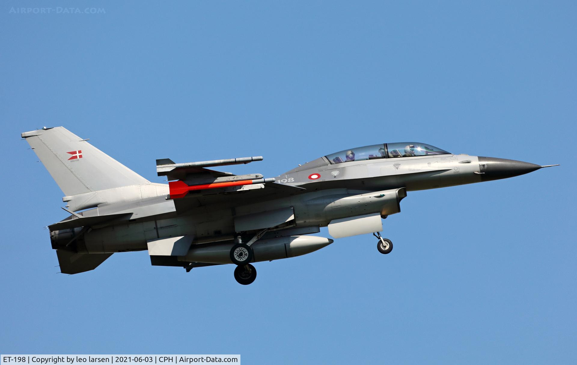 ET-198, General Dynamics F-16BM Fighting Falcon C/N 6G-014, Copenhagen 3.6.2021