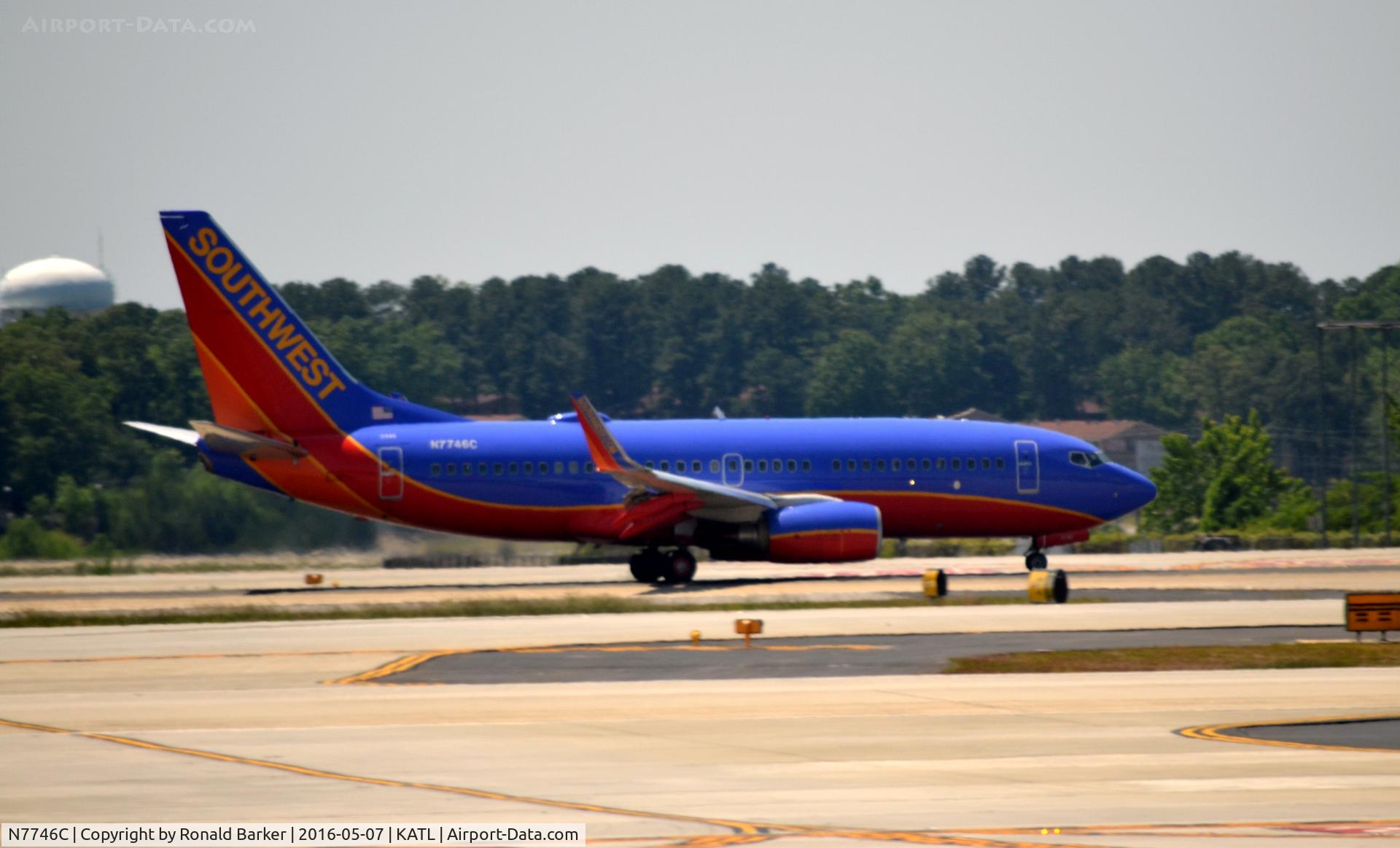 N7746C, 2007 Boeing 737-7BD C/N 33934, Landing roll Atlanta
