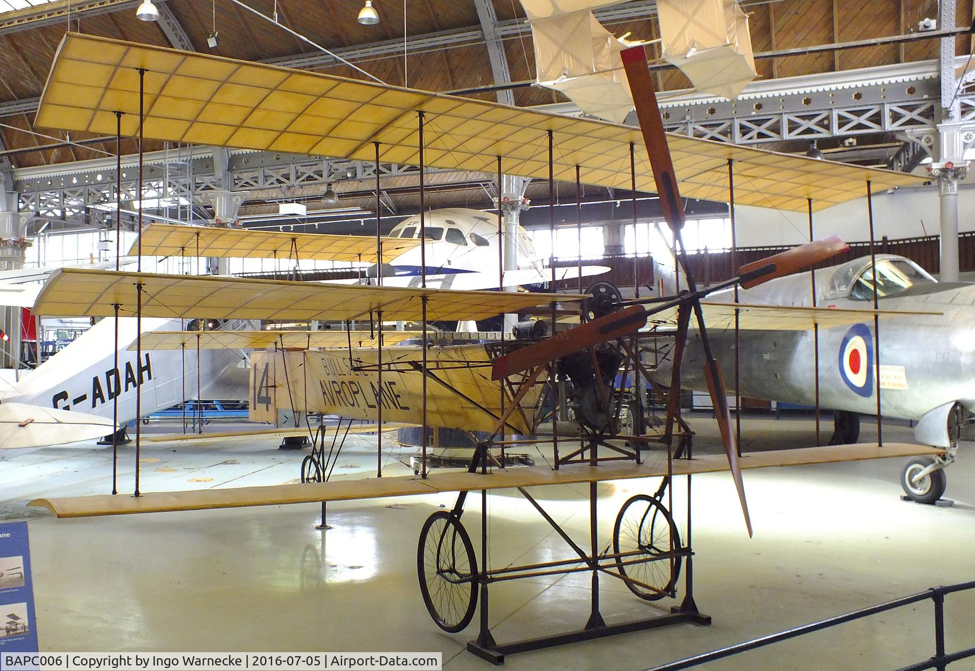 BAPC006, 1953 A V Roe Triplane Type IV Replica C/N BAPC.006, Alliott Verdon Roe (A V Roe) Triplane Type IV 'AVROPLANE' replica at the Museum of Science and Industry, Manchester