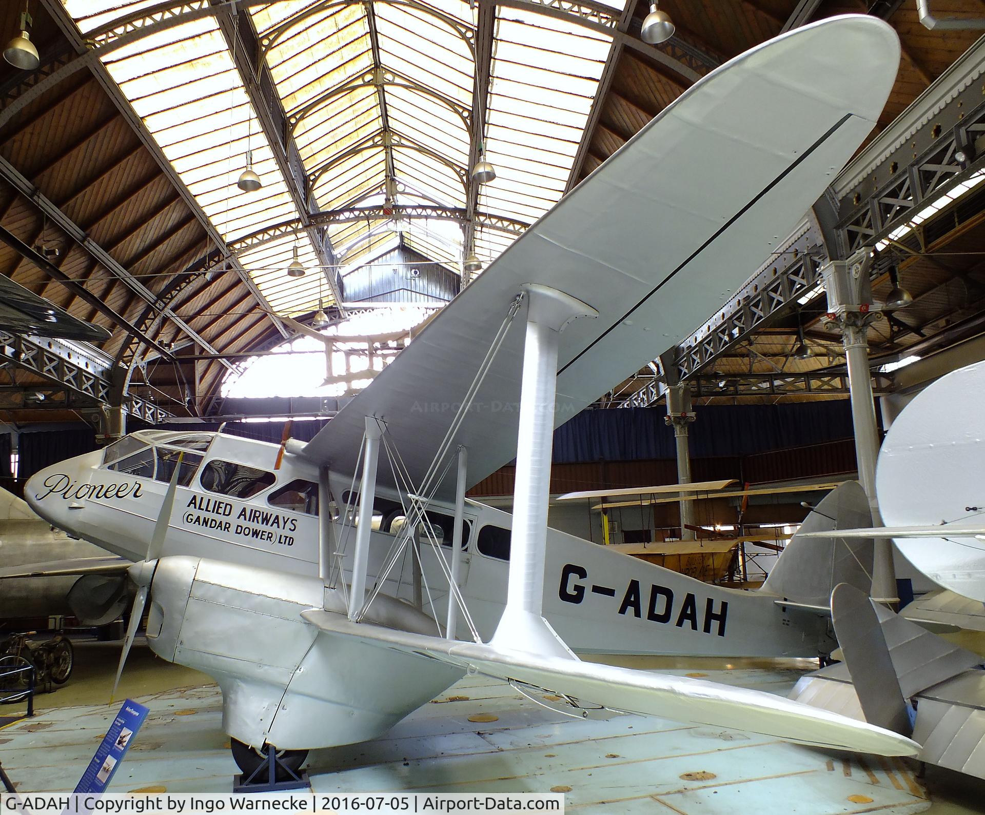 G-ADAH, De Havilland DH-89A Dragon Rapide C/N 6278, De Havilland D.H.89A Dragon Rapide at the Museum of Science and Industry, Manchester