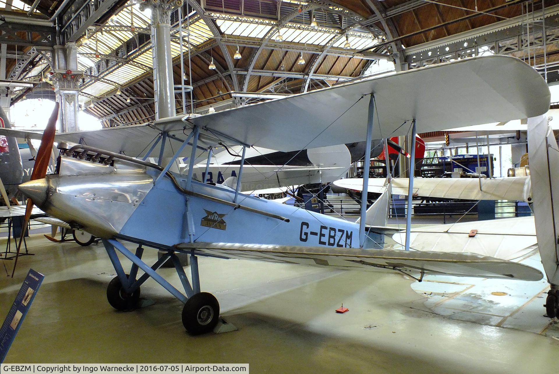 G-EBZM, Avro 594 Avian IIIA C/N 160, Avro 594 Avian III A at the Museum of Science and Industry, Manchester