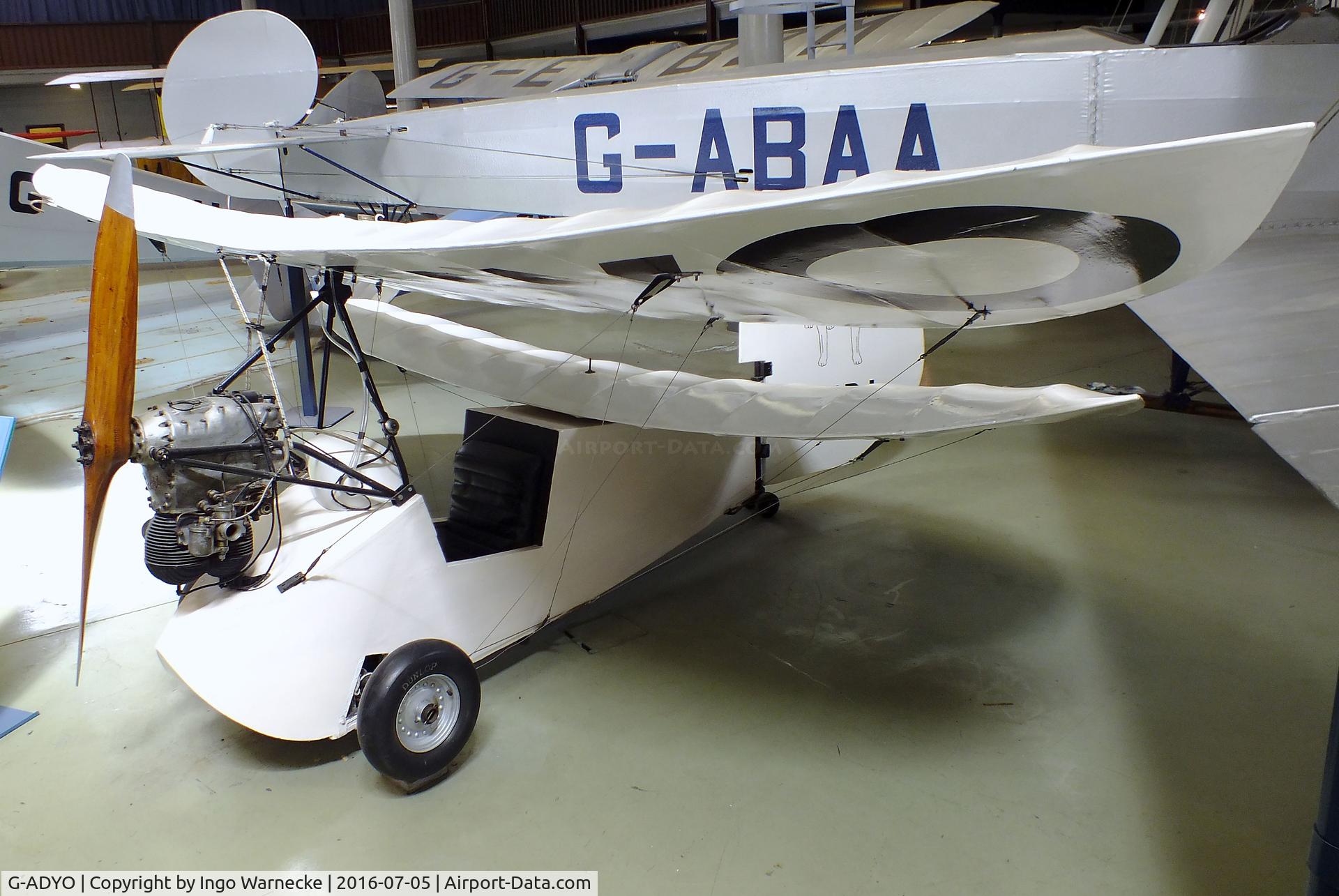 G-ADYO, Mignet HM.14 Pou-du-Ciel C/N BHP1, Mignet HM.14 Pou-du-Ciel at the Museum of Science and Industry, Manchester