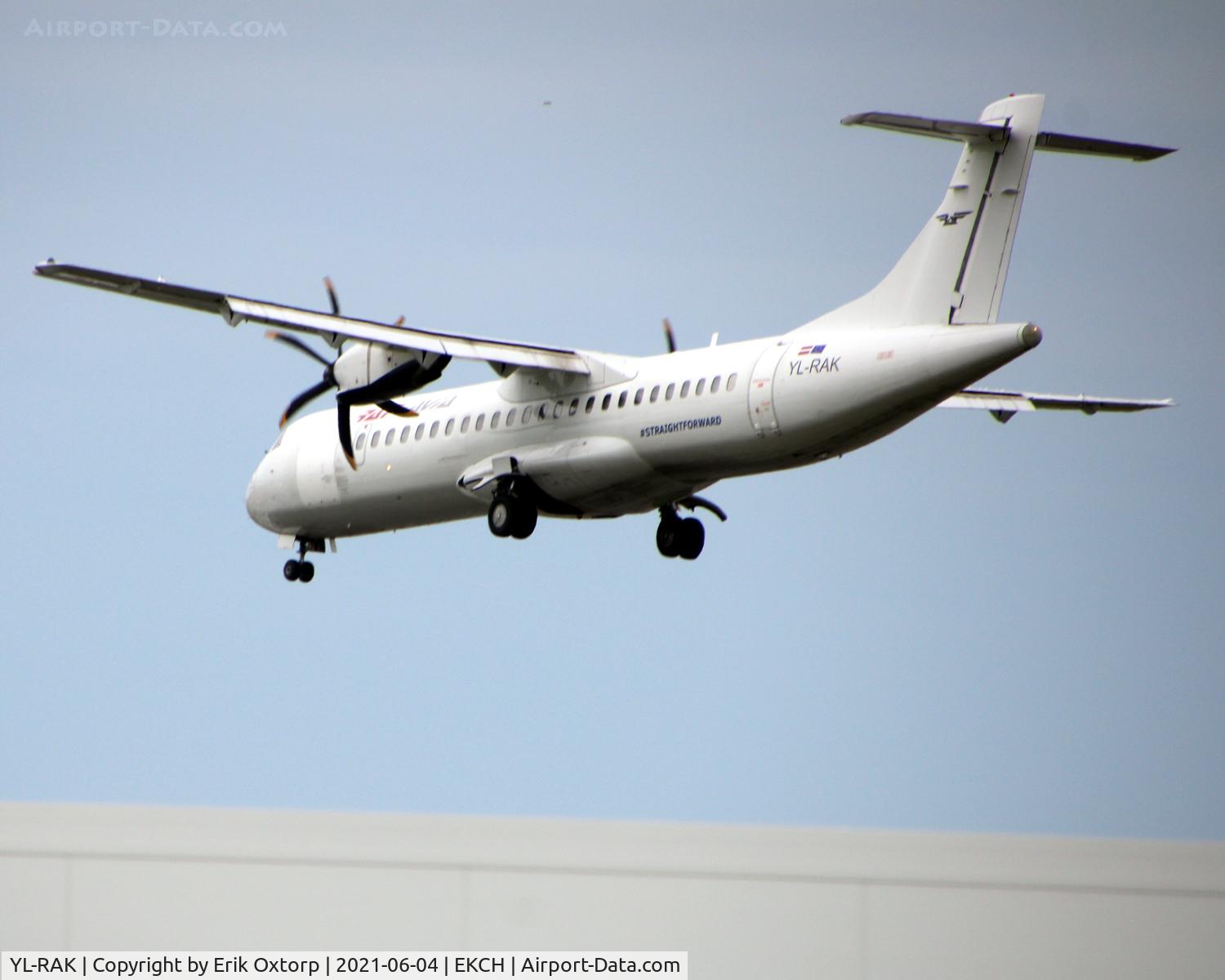 YL-RAK, 1997 ATR 72-212A C/N 499, YL-RAK landing rw 22L
