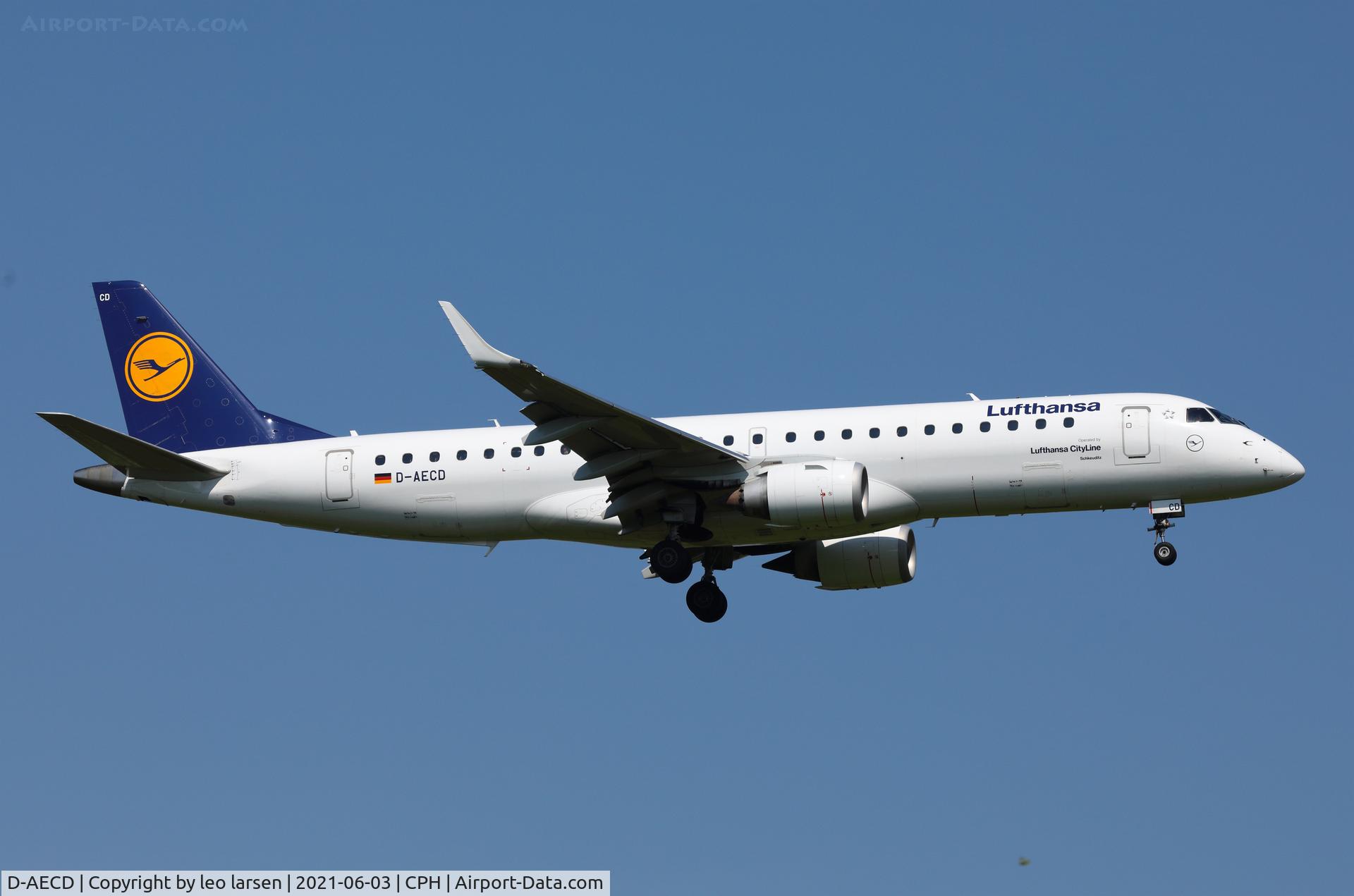 D-AECD, 2010 Embraer 190LR (ERJ-190-100LR) C/N 19000337, Copenhagen 3.6.2021