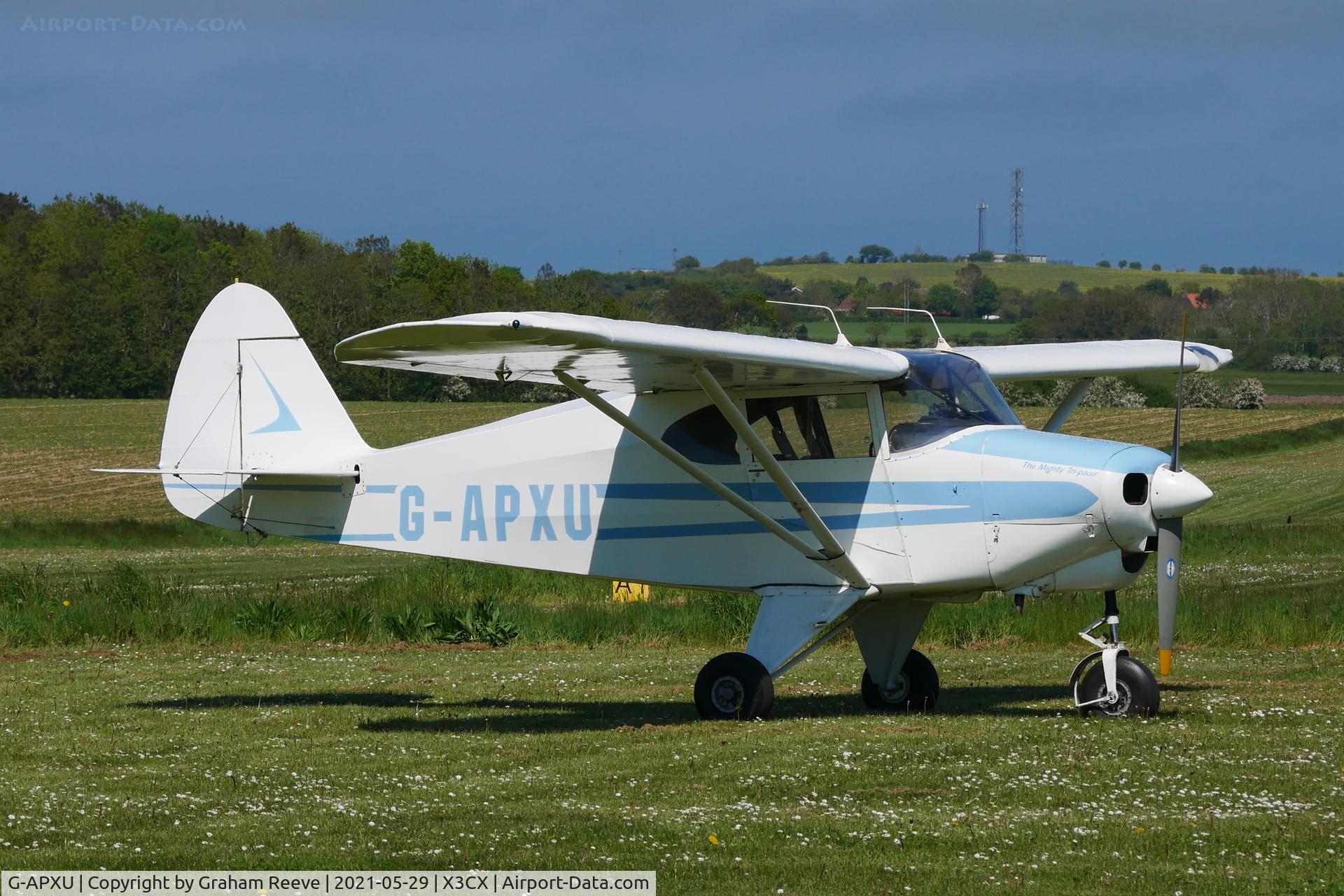 G-APXU, 1952 Piper PA-22-160 Tri Pacer C/N 22-474, Parked at Northrepps.