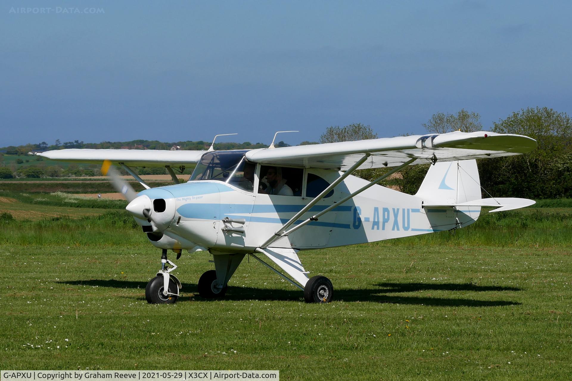 G-APXU, 1952 Piper PA-22-160 Tri Pacer C/N 22-474, Parked at Northrepps.